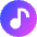 Music Note Circle Icon from Sharp Gradient Set