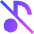 Music Note Off 1 Icon from Sharp Gradient Set