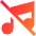 Music Note Off 2 Icon from Sharp Gradient Set