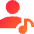 Artist Song Icon from Sharp Gradient Set