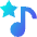 Favorite Star Playlist Icon from Sharp Gradient Set