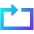 Loop Media Icon from Sharp Gradient Set