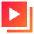 Play List 8 Icon from Sharp Gradient Set