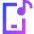 Play List Phone Icon from Sharp Gradient Set