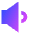 Volume Level Low Icon from Sharp Gradient Set