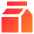 Milk Carton Icon from Sharp Gradient Set