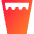 Water Glass Icon from Sharp Gradient Set