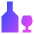 Wine Bottle And Glass Icon from Sharp Gradient Set