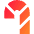 Candy Cane Icon from Sharp Gradient Set