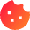 Cookie Bite Icon from Sharp Gradient Set