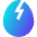 Cracked Egg Icon from Sharp Gradient Set