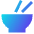 Bowl Chop Stick Icon from Sharp Gradient Set