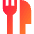 Fork Knife Icon from Sharp Gradient Set