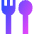 Fork Spoon Icon from Sharp Gradient Set