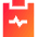 Heart Rate Clipboard Icon from Sharp Gradient Set