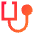 Stethoscope Icon from Sharp Gradient Set