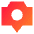 Camera Setting Pin Icon from Sharp Gradient Set