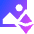 Landscape Nft Icon from Sharp Gradient Set