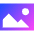 Orientation Landscape Icon from Sharp Gradient Set