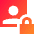 Portrait Lock Icon from Sharp Gradient Set