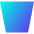 Trash Bin Remove Icon from Sharp Gradient Set