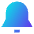 Bell Notification Icon from Sharp Gradient Set