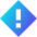 Warning Diamond Icon from Sharp Gradient Set