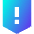 Warning Shield Icon from Sharp Gradient Set