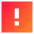 Warning Square Icon from Sharp Gradient Set