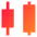 Distribute Center Horizontal Icon from Sharp Gradient Set