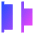 Distribute Left Icon from Sharp Gradient Set
