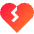 Broken Heart Icon from Sharp Gradient Set