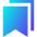 Double Bookmark Icon from Sharp Gradient Set