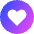 Heart Circle Icon from Sharp Gradient Set