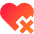 Remove Like Favorite Love Icon from Sharp Gradient Set