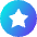 Star Circle Icon from Sharp Gradient Set
