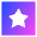 Star Square Icon from Sharp Gradient Set
