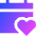 Calendar Heart Icon from Sharp Gradient Set