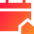Calendar Home Icon from Sharp Gradient Set
