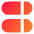 Dashboard Horizontal Pills Split Right Icon from Sharp Gradient Set