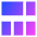 Dashboard Horizontal Rectangle 3 Icon from Sharp Gradient Set