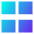Dashboard Horizontal Rectangle Half Icon from Sharp Gradient Set