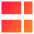 Dashboard Horizontal Rectangle Split Right Icon from Sharp Gradient Set