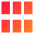 Dashboard Horizontal Rectangle Thirds Icon from Sharp Gradient Set