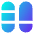 Dashboard Vertical Pills Split 6 Icon from Sharp Gradient Set