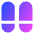 Dashboard Vertical Pills Split Bottom Icon from Sharp Gradient Set