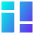 Dashboard Vertical Rectangle Split 2 Icon from Sharp Gradient Set