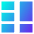Dashboard Vertical Rectangle Split 6 Icon from Sharp Gradient Set