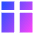 Dashboard Vertical Rectangle Split Top Icon from Sharp Gradient Set