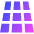 3d Perspective Grid Icon from Sharp Gradient Set